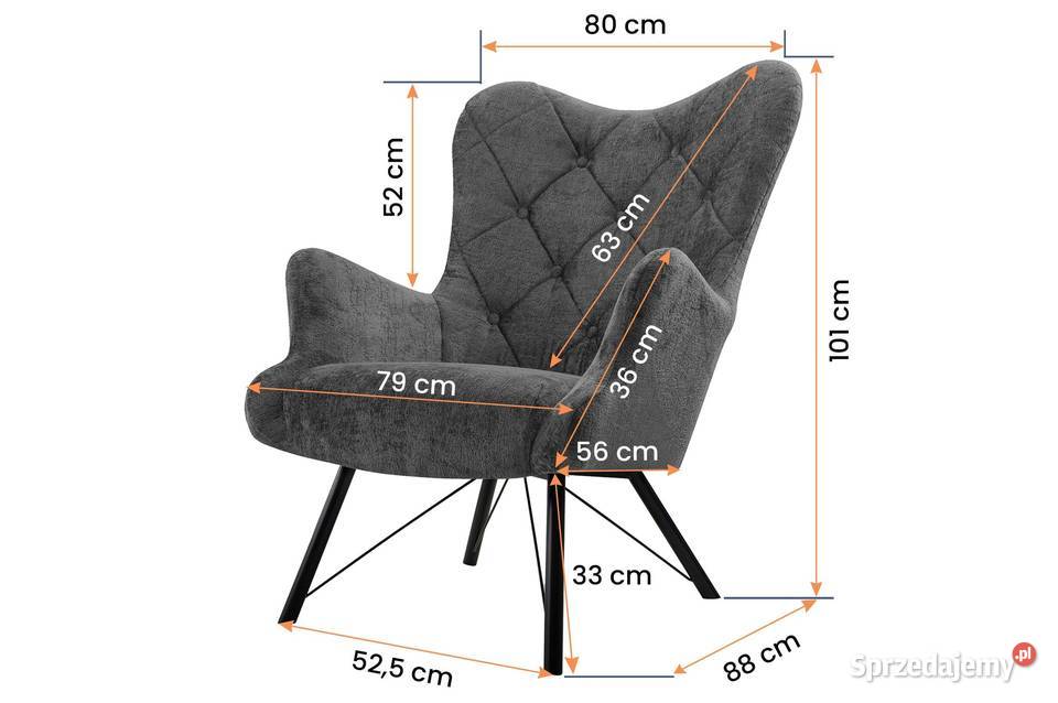 Fotel Mura różna kolorystyka 80cm Ostrów Wielkopolski