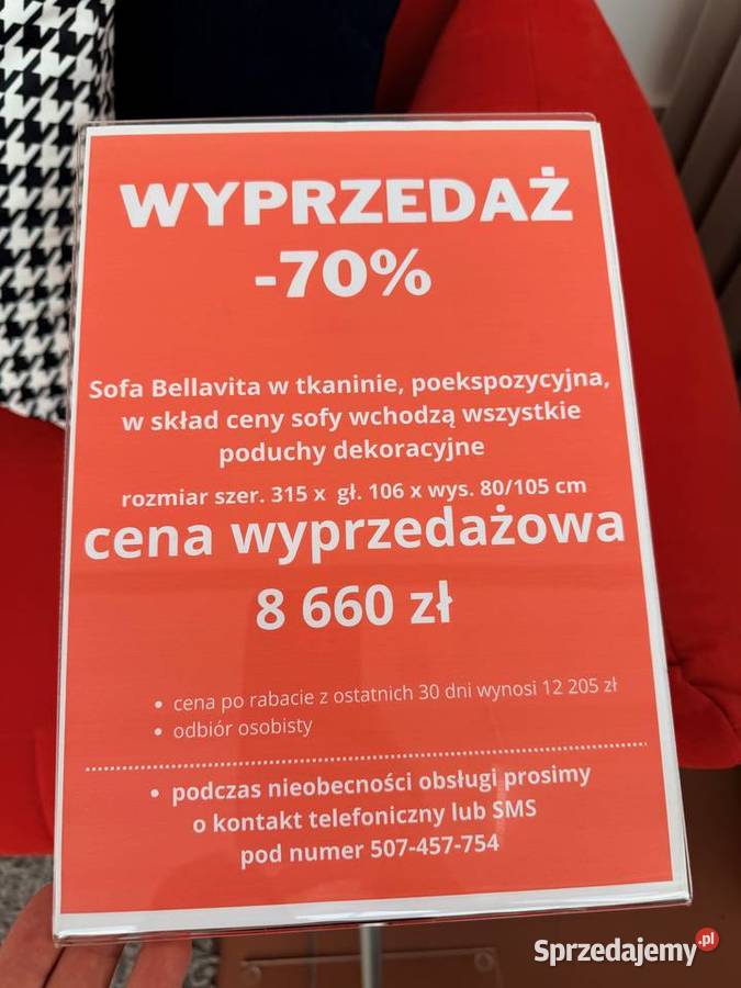 Wyprzedaż włoskie meble sofa Bellavita z fabryki Lublin