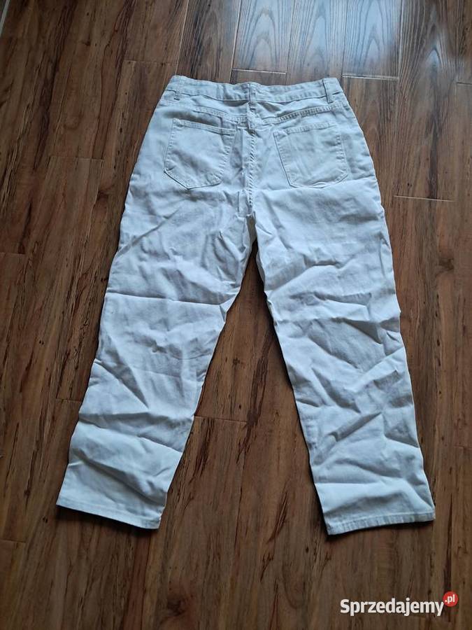 nowe białe spodnie z cekinami rozmiar L 74 Spodnie Sandomierz