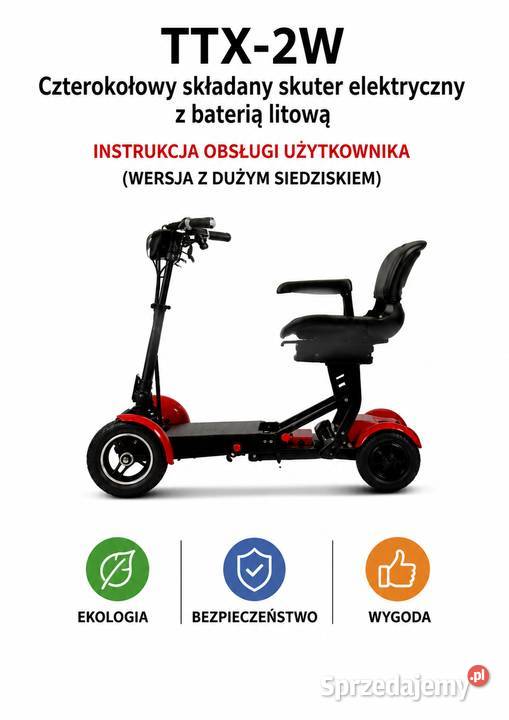 Skuter dls seniorów elektryczny składany Zdrowie i Uroda Wołomin