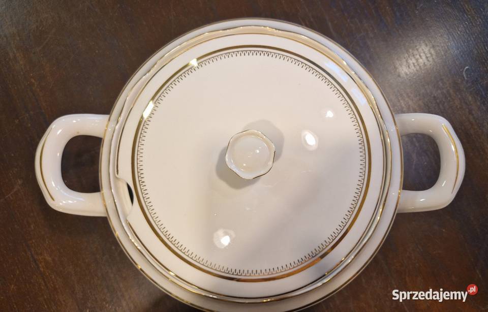 Stara WAZA NA ZUPĘ Ćmielów okrągła z pokrywką lubelskie Lublin