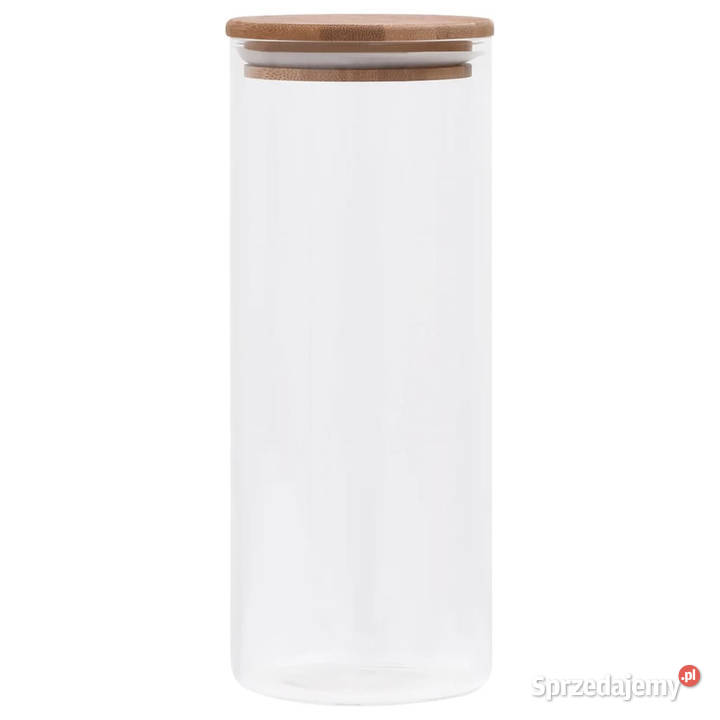 Szklane słoje z bambusową pokrywką 6 1000 ml mazowieckie Warszawa