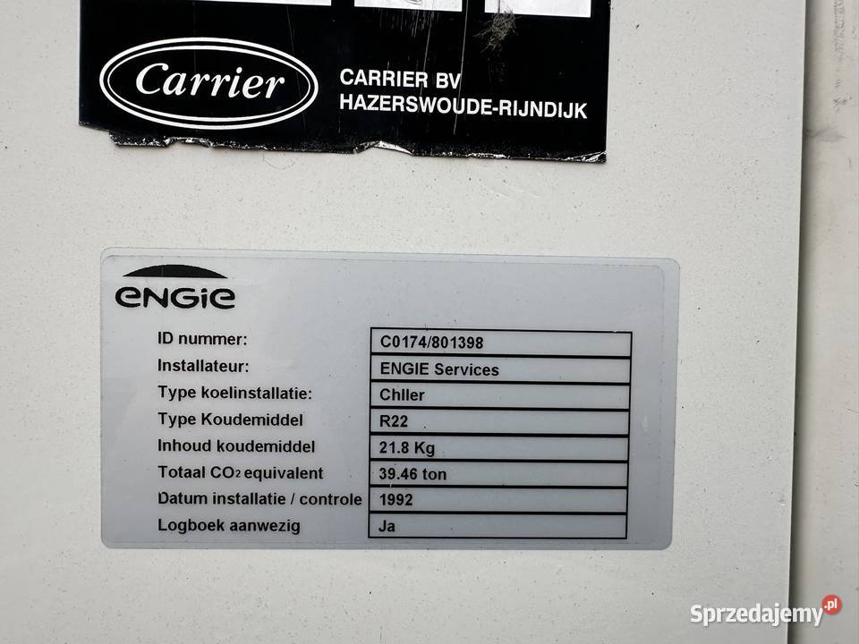 Agregat wody lodowej chiller Carrier 30GC035 97 Biznes i Przemysł Wałsnów sprzedam