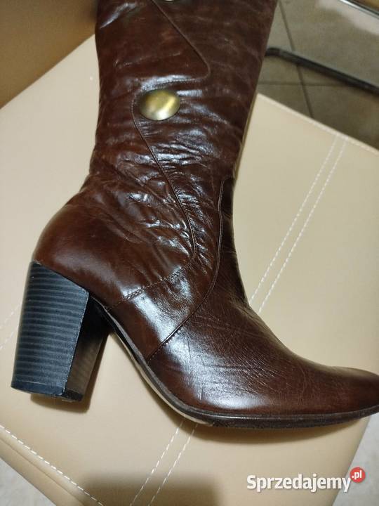 Kozaki ze skóry naturalnej Livien 40 skóra Olecko