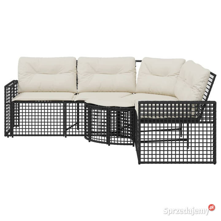 Narożna sofa ogrodowa z poduszkami i podnóżkiem sprzedam