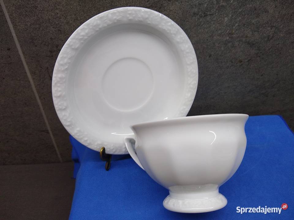 Filiżanka spodek Rosenthal Biała Maria Classic Porcelana i szkło Kalisz