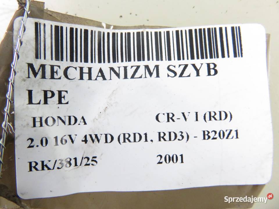 PODNOŚNIK SZYBY LEWY PRZEDNI HONDA CRV I