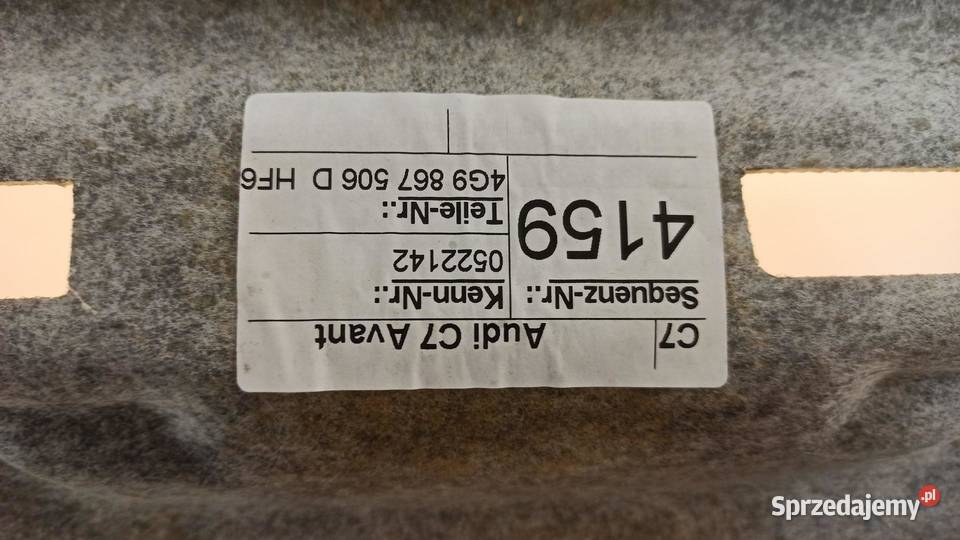 AUDI A6 C7 PODSUFITKA KOMBI 4G9867506D osobowe dolnośląskie sprzedam