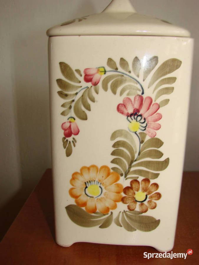 Włocałwek fajansowy pojemnik kuchenny PRL pomorskie Pruszcz Gdański