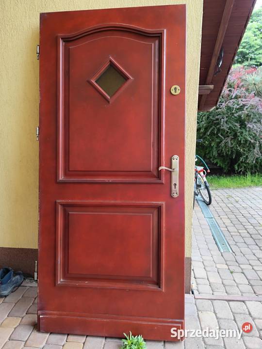 Drewniane używane drzwi zewnętrzne używane drzwi Tomice
