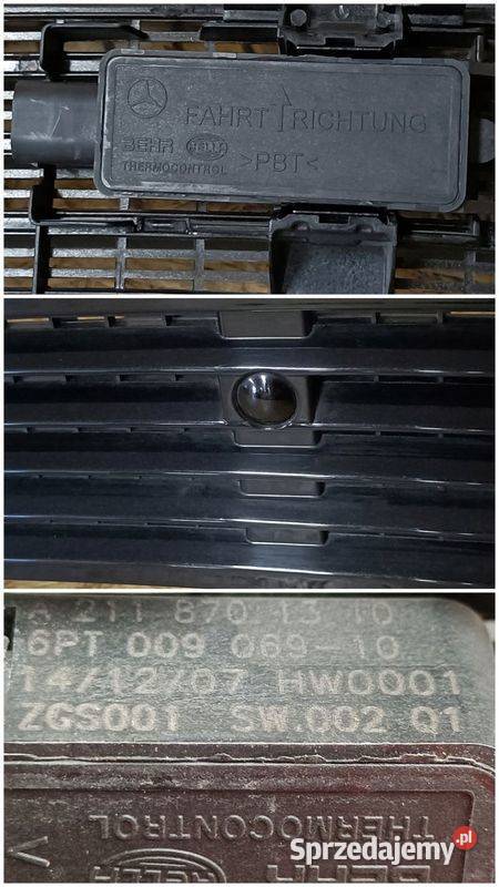 MERCEDES W211 wlot kratka maski 2118800005 wielkopolskie Pleszew