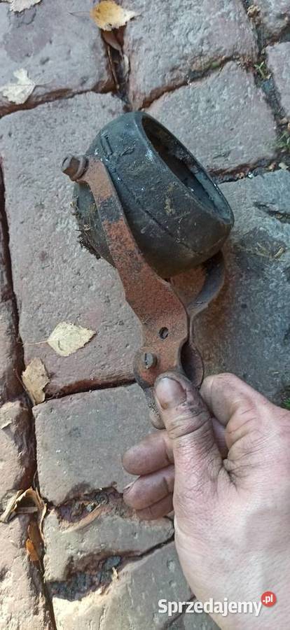 Zabytkowa lampa do roweru Biała