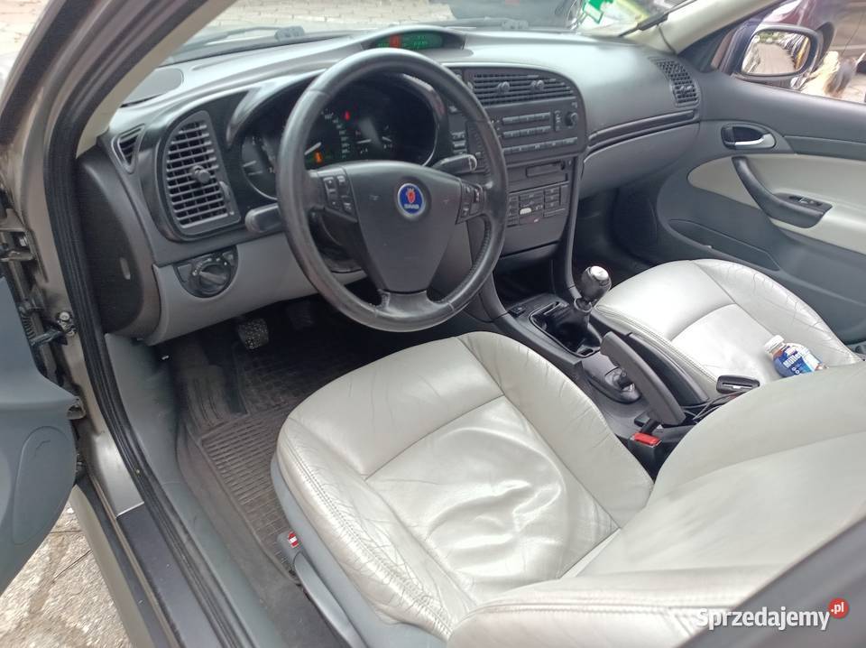 SAAB 93 18I BENZYNA LPG 2004 SKÓRY STAN 9-3 mazowieckie