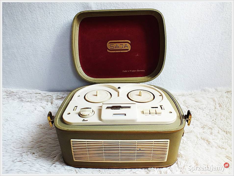 Stary magnetofon szpulowy SAJA M46 z 1956 roku Żary