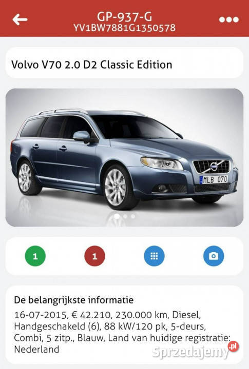 Volvo V70 20 D2 Xenony Podgrzewane fotele Hak 233700km Lipówki