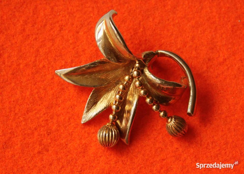 Stara broszkakwiat z łańcuszkami HOLLYWOOD Ochojno