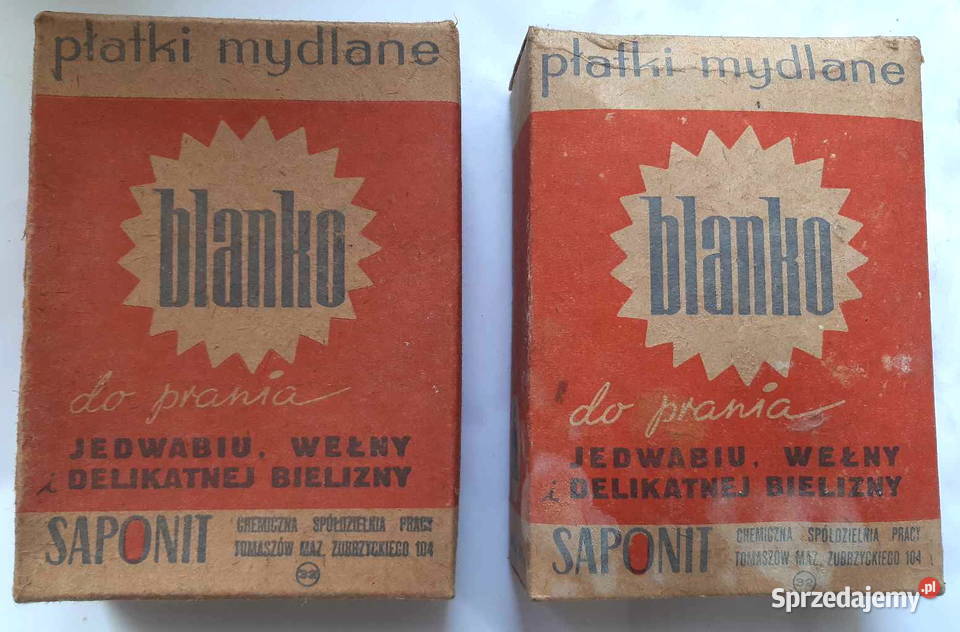 Płatki mydlane do prania z PRLu lata 70te Łódź
