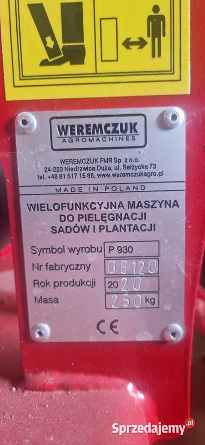 Weremczuk Sava Podkaszarka dwustronna do sadów Przywidz
