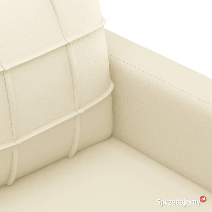 2osobowa sofa kremowy 120 sztuczna skóra Meble Warszawa