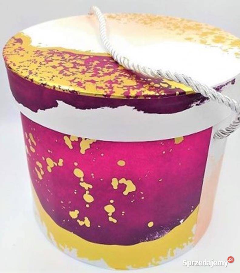 WYPRZEDAŻ Pudełko kartonowe złotoróżowe FLOWER Poznań sprzedam