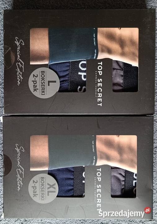 TOP SECRET Special Edition bokserki męskie 2pak szary/srebrny Ełk