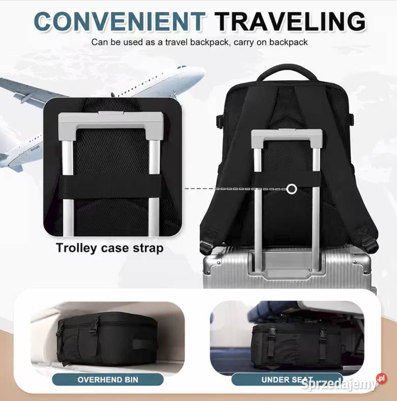 Plecak podróżny do samolotu Airplane backpack Warszewo