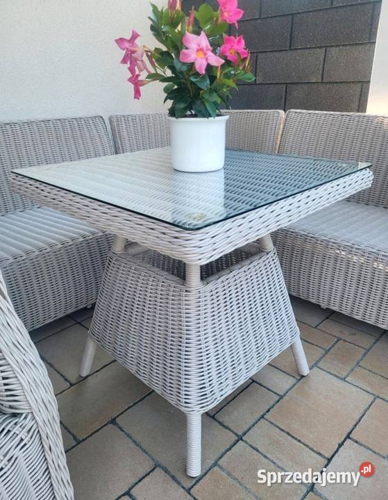 Komplet mebli ogrodowych z technorattanu 75cm Chojna