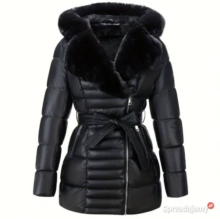 Kurtka eko ocieplana PIKOWANA z futerkiem i Pątnów