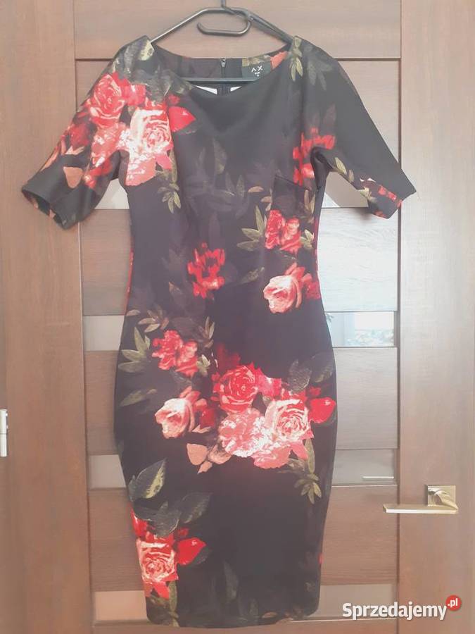 sukienka czarna w kwiaty M ołówkowa Odzież damska Gdańsk