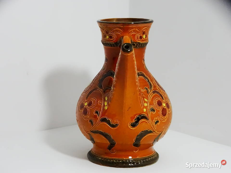 Dzbanek ceramiczny dekoracyjny ręcznie zdobiony lubelskie sprzedam