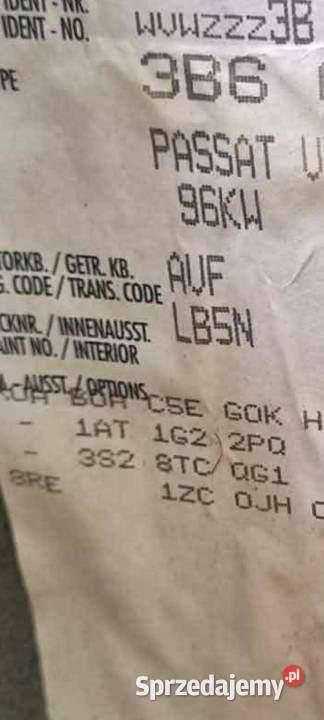 Passat b5 fl kombi klapa tylna sprzedam