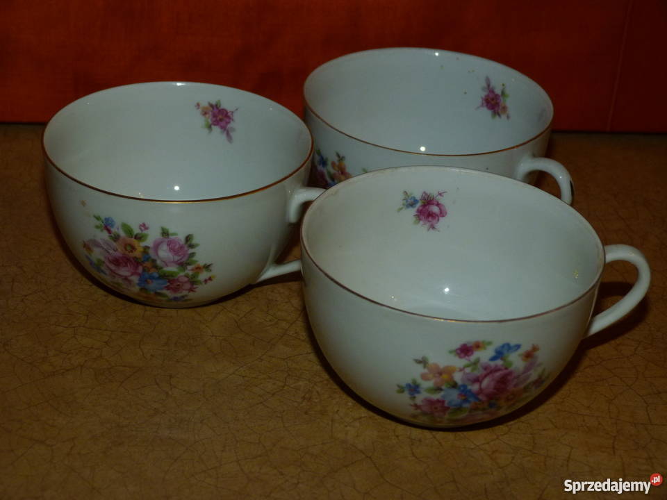 3 filiżanki porcelanowe sygnowane Bydgoszcz sprzedam