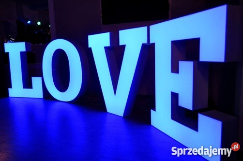 Napis LOVE Litery PodświetlaneŚwiecące Duże Led Częstochowa