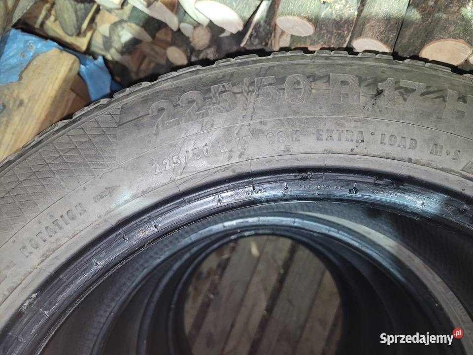 Opona zima 225 50 R17 Continental 6mm Bystra Podhalańska