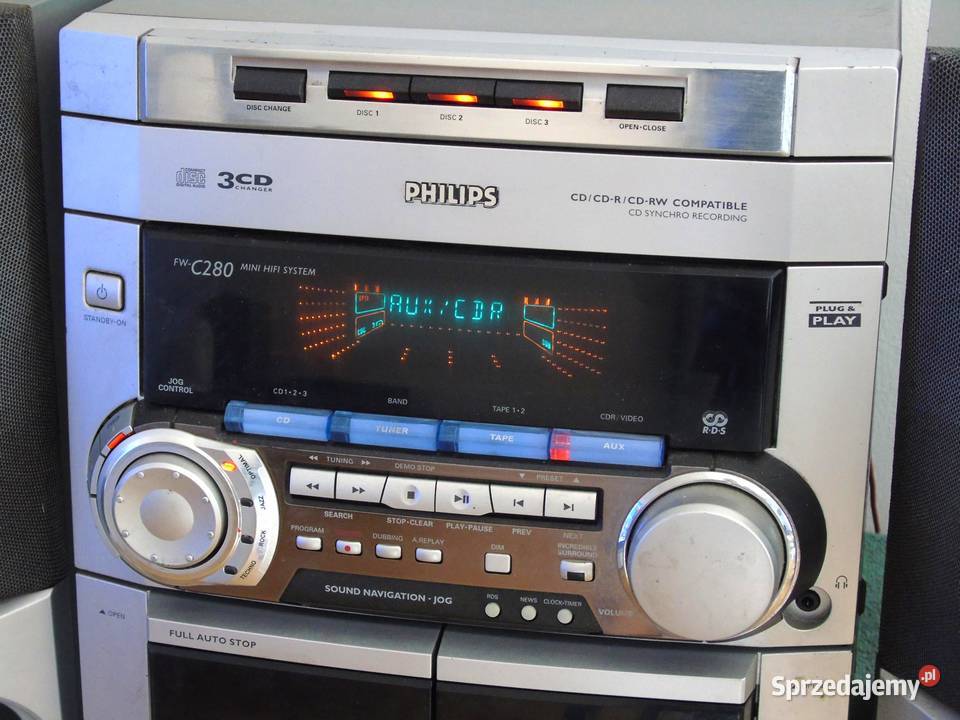 Wieża Philips kolumny Radio RDS AUX mocna Jasło