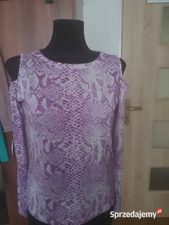 Bluzka damska wycięcia na ramionach Chrzanów