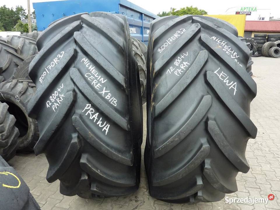 2x Opona używana rolnicza 80070R32 MICHELIN 5900 32cale Zaścianki