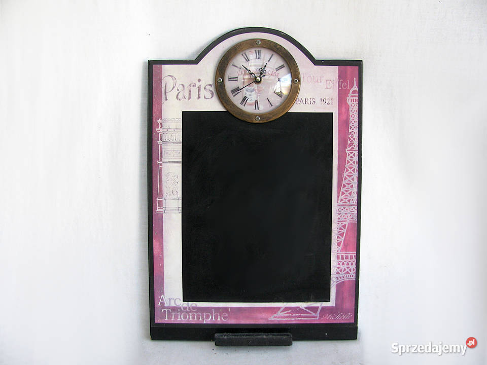 Tablica zegar Paris Vintage Cafe bar menu Gastronomia Szczecinek