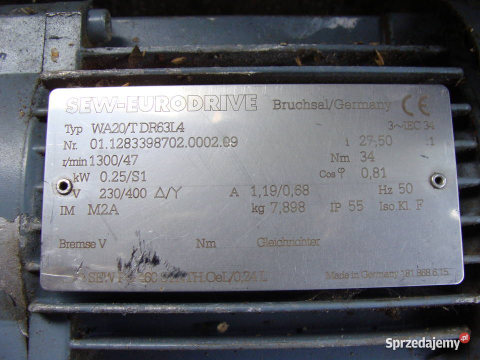 Silniki przekładnie motoreduktory 025KW15KW podkarpackie Widełka