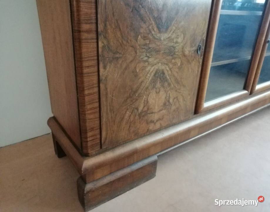 biblioteka Art deco orzech lata 30te XXw Niemcy Radomsko
