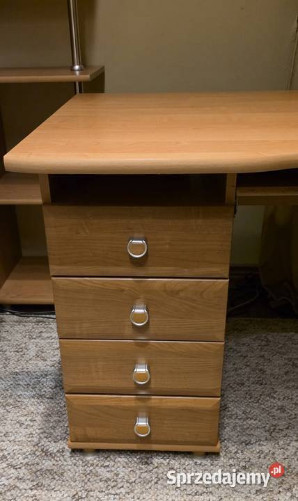 Biurko z szufladami i półkami Lublin sprzedam