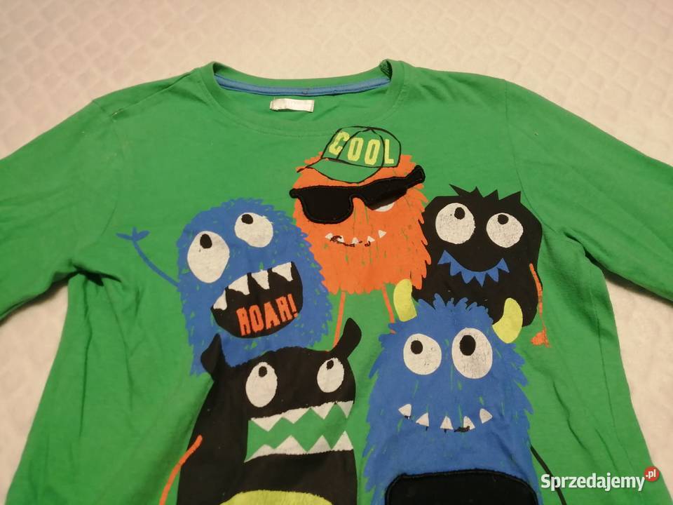 Koszulka chłopięca długi rękaw Boys 116 Potwory Czeladź