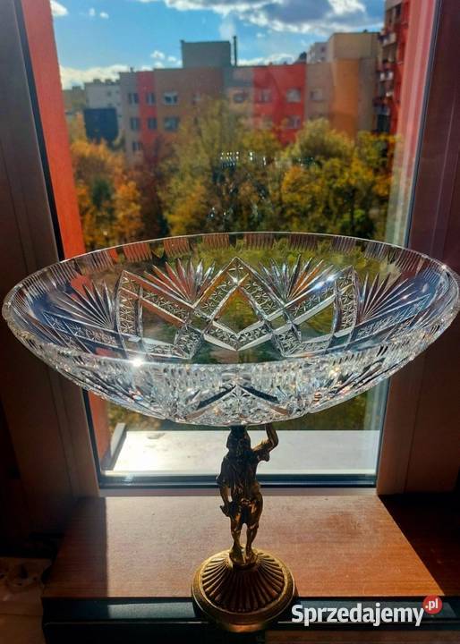 Piękna duża patera kryształowa Wrocław