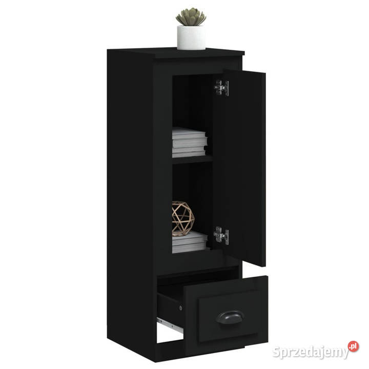 Szafka czarna 36x355x1035 materiał