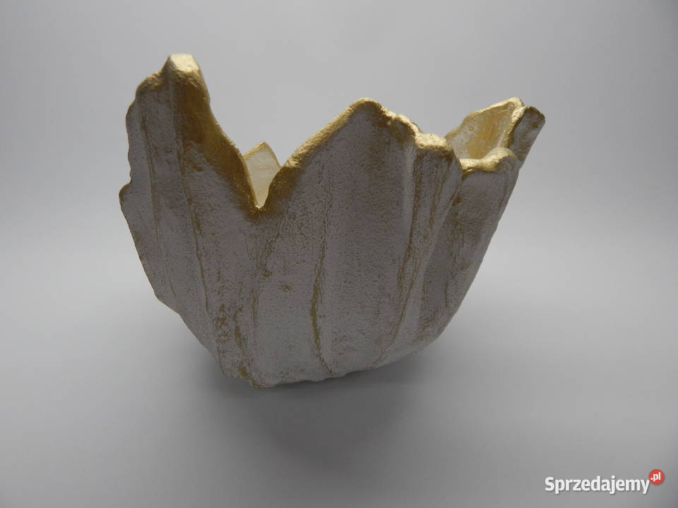 Donica Betonowa 36 Biała Złota Rękodzieło Grabina