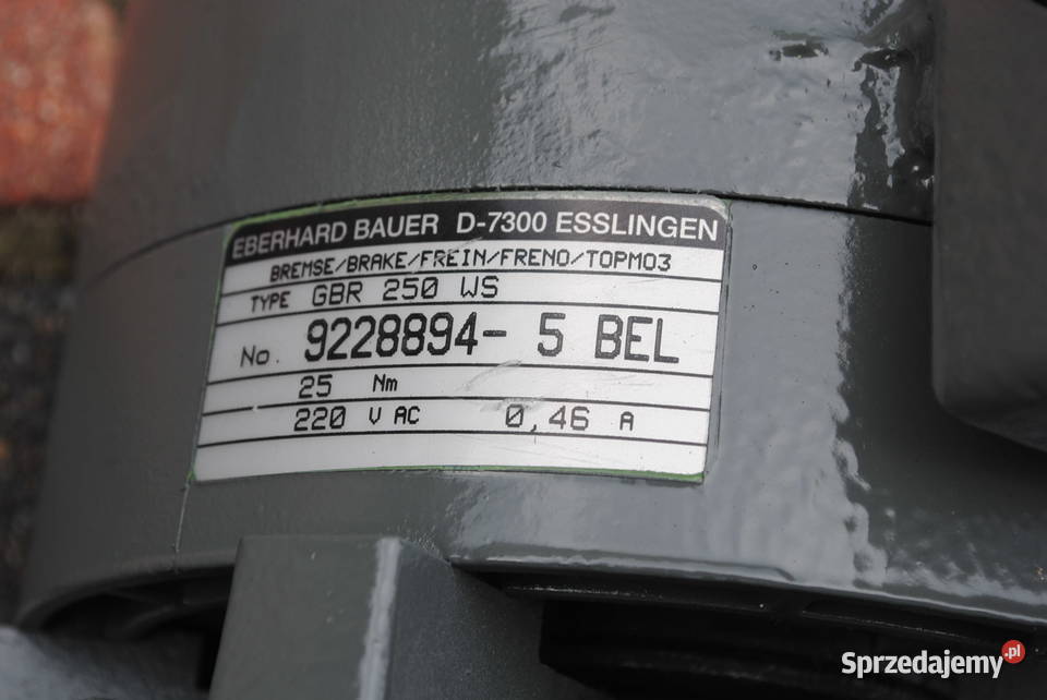 Motoreduktor kątowy 22kw 51obrmin z hamulcem Kargowa sprzedam
