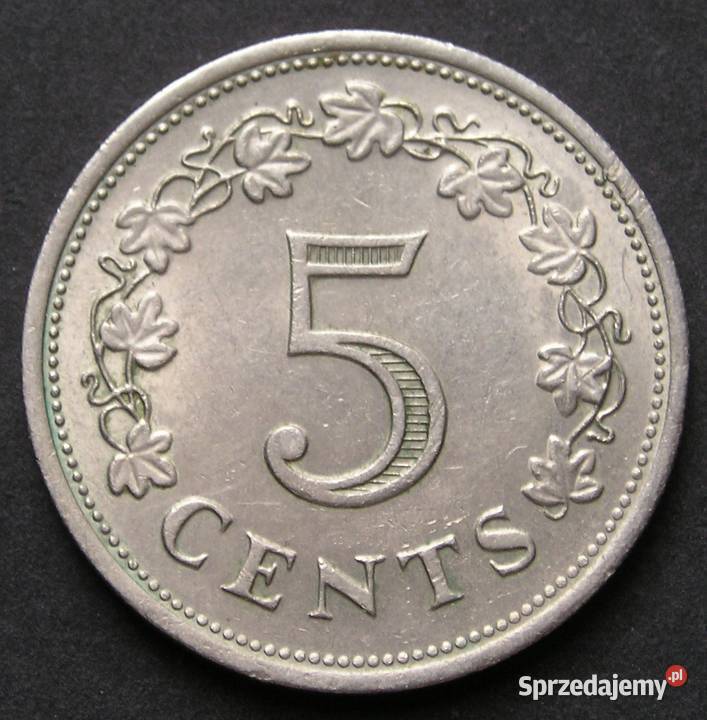MALTA 5 CENTÓW 1976 STAN 12 Łódź