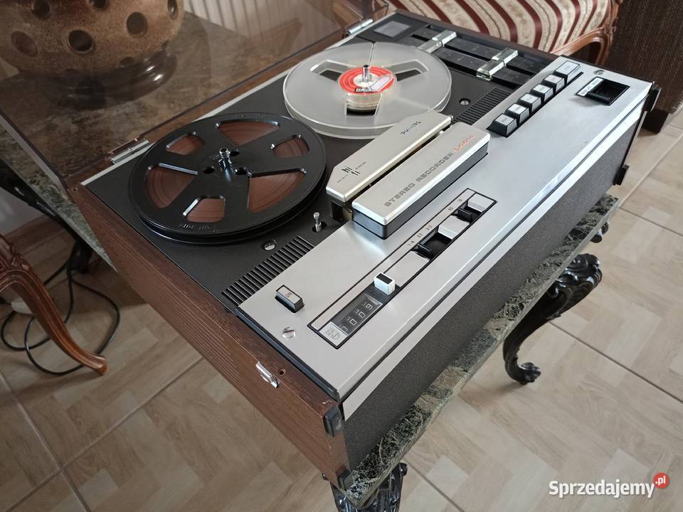 Magnetofon Szpulowy PHILIPS N4414 Hi Fi Vintage Drawski Młyn