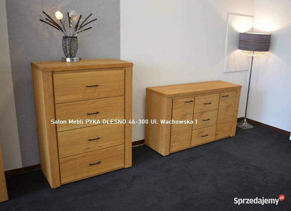 Komoda 140 Dębowa z Widocznymi SĘKAMI LOFT Meble opolskie Olesno sprzedam