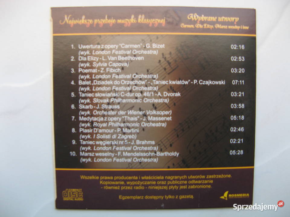 Największe przeboje muzyki klasycznej 8 płyt CD Poznań